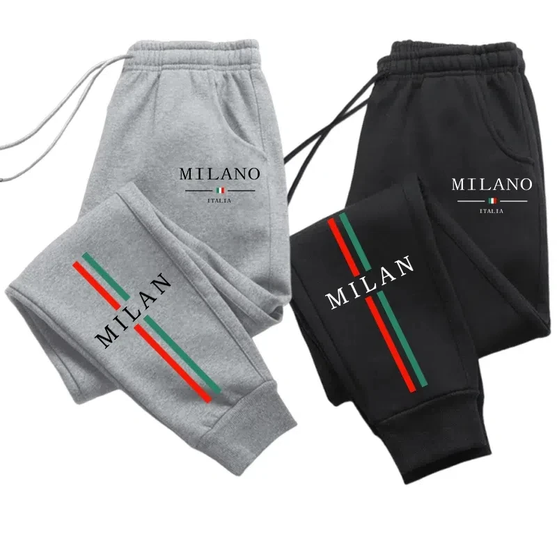 2025 Hot Sale Milan City Printed Jogger Pants Men Women Autumn Winter Casual High Quality Outdoor Running Sports Casual pants thumbnail 2