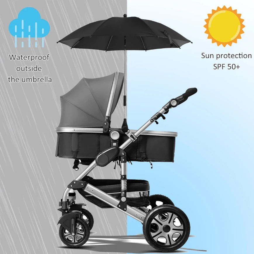 Portable Outdoor Beach Sunshade Umbrella Baby Stroller Folding Umbrella AntiUV Camping Chair Parasol with Clip Rainproof Gear thumbnail 5