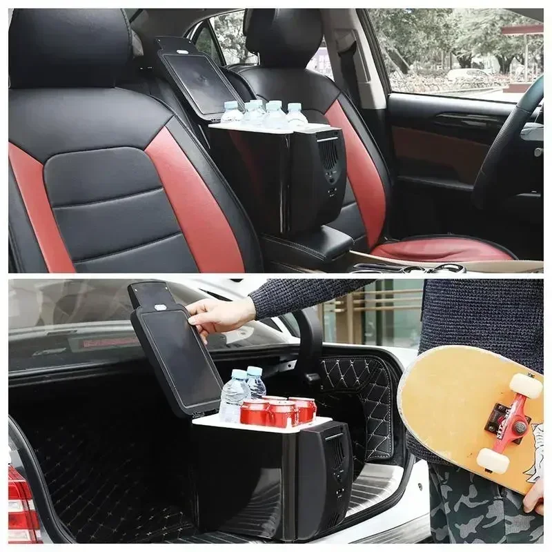 Portable 12V Car Refrigerator Freezer Heater Icebox Travel Refrigerator 6L Mini Auto Freezer C Ooler Warmer Electric Fridge Amag thumbnail 5