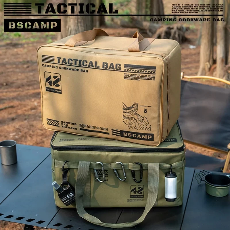 30-42L Tactical Camping Storage Bag Insulated Folding Box Waterproof Picnic Tableware Field Equipment Outdoor Gear Organizer thumbnail 2