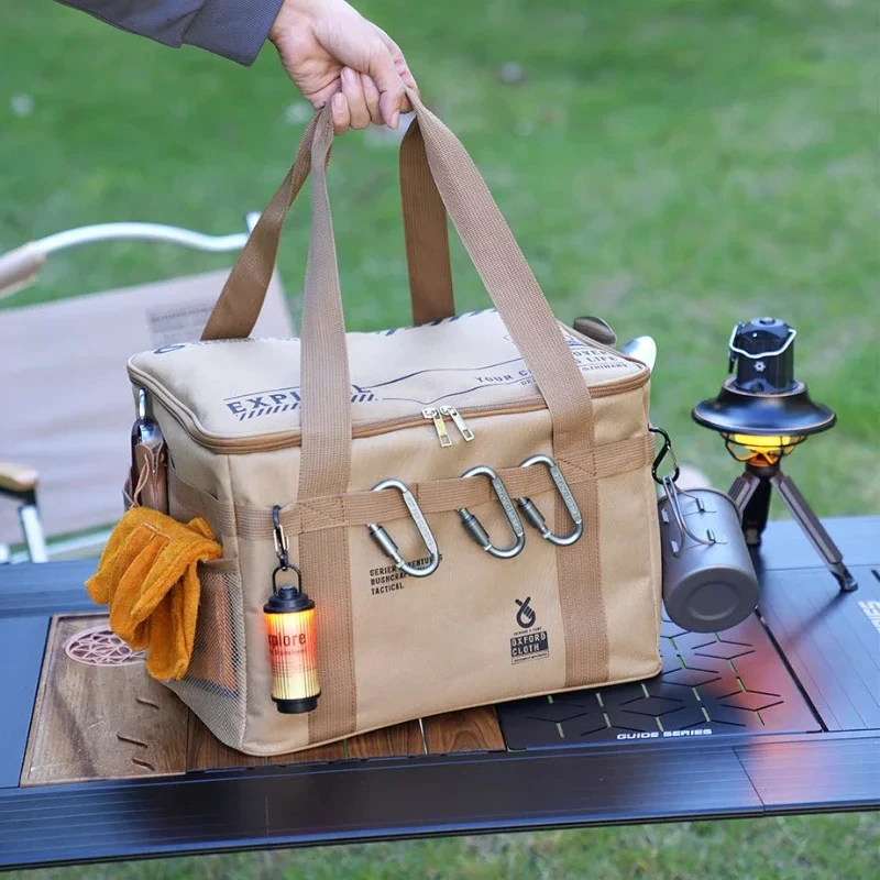 30-42L Tactical Camping Storage Bag Insulated Folding Box Waterproof Picnic Tableware Field Equipment Outdoor Gear Organizer thumbnail 5