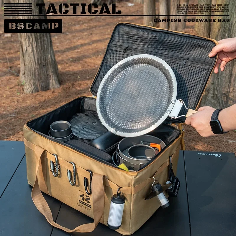 30-42L Tactical Camping Storage Bag Insulated Folding Box Waterproof Picnic Tableware Field Equipment Outdoor Gear Organizer thumbnail 4