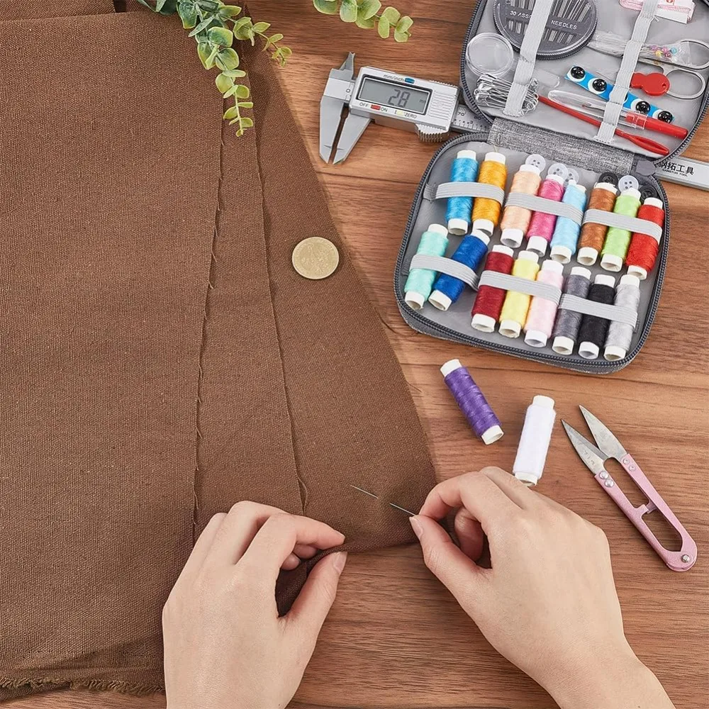 59.06 Inch Coffee Brown Needlework Fabric Natural Cotton Linen Cloth Quilting Fabric Solid Color Embroidery Cloth thumbnail 3