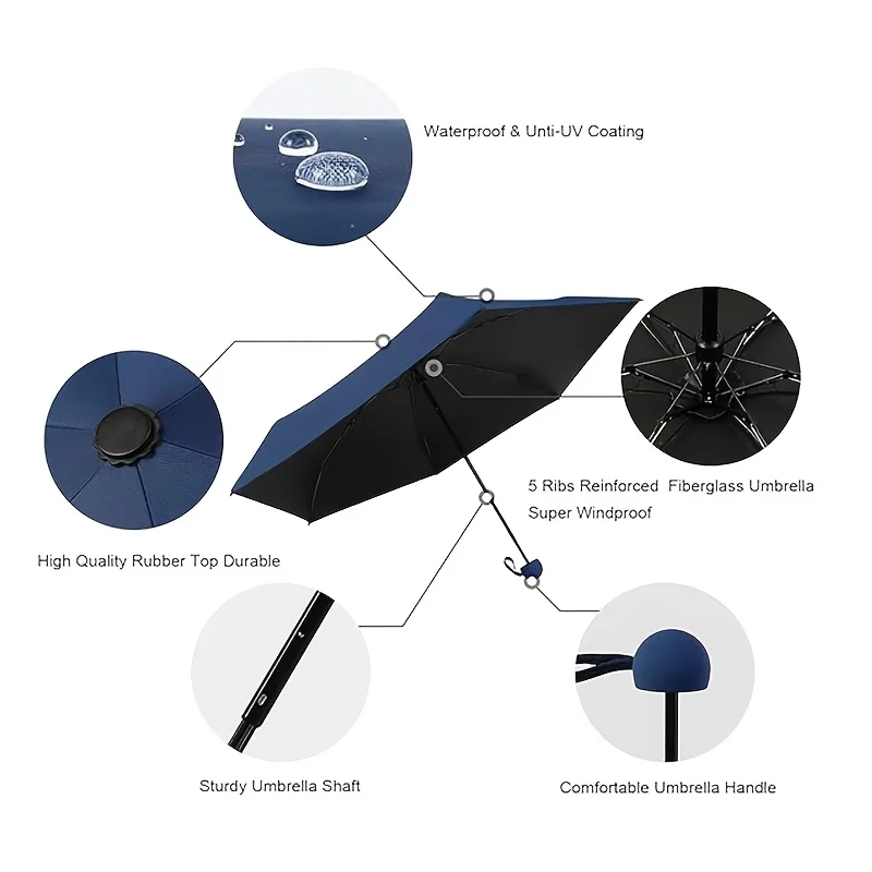 Compact Travel Mini Umbrella Uv Protection Capsule Umbrella 5 Fold Ultra Lightweight Sunshade Umbrellas Protable Manual thumbnail 6