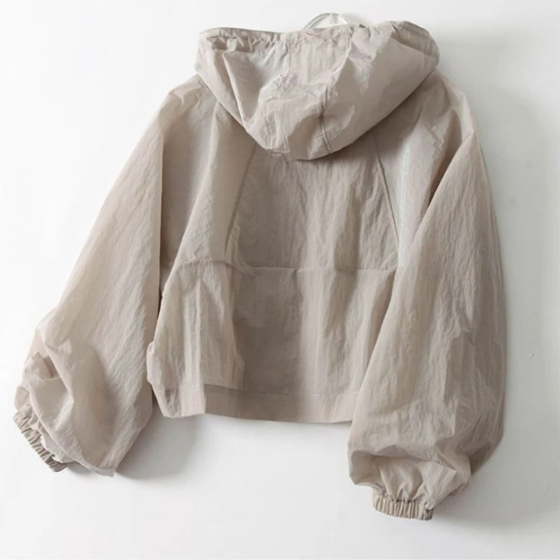 Simplicity Thin Sunscreen Clothing Anti UV Loose Summer Long Sleeved Jacket Waterproof Quick Dry Women's Coat Outdoor Sports thumbnail 2