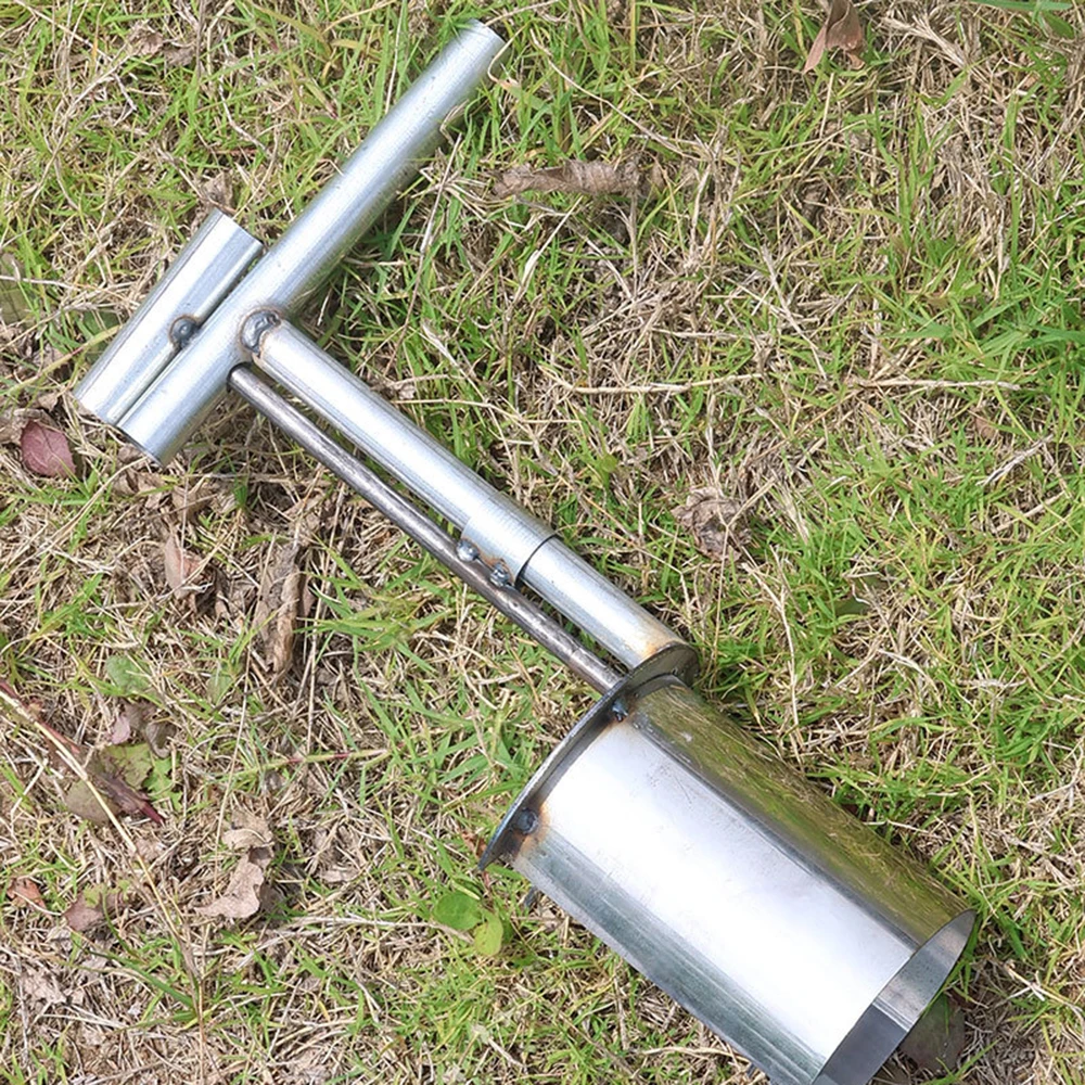 Handheld Seedling Transplanter Stainless Steel Planting Seed Dispenser Vegetable Agricultural Garden Farming Tool 농사용품 파종기 묘목이식기 thumbnail 5