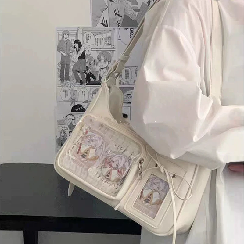 Kids Y2k Harajuku Shoulder Bag Women Korean Transparent Ita Bag School Crossbody Bag Anime Preppy Handbag Purse Toys thumbnail 2