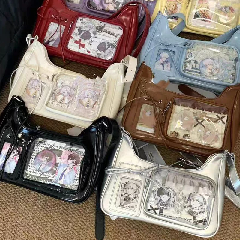 Kids Y2k Harajuku Shoulder Bag Women Korean Transparent Ita Bag School Crossbody Bag Anime Preppy Handbag Purse Toys thumbnail 3