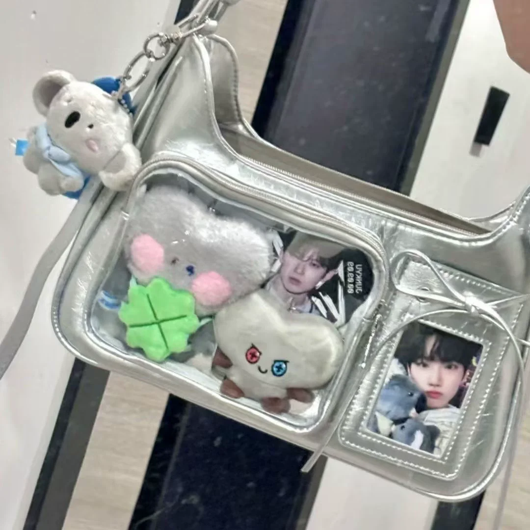 Kids Y2k Harajuku Shoulder Bag Women Korean Transparent Ita Bag School Crossbody Bag Anime Preppy Handbag Purse Toys thumbnail 4