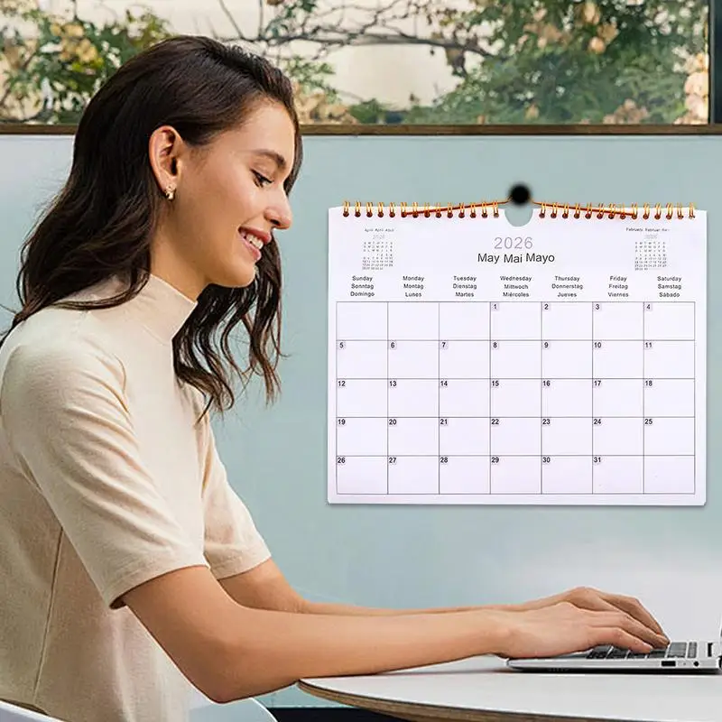 2025 Calendar 2025-2026 Calendar Planner Multilingual Coil Planner Agenda Organizer Scheduling For Home Office School Classroom thumbnail 3