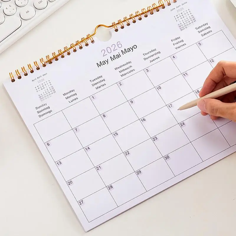 2025 Calendar 2025-2026 Calendar Planner Multilingual Coil Planner Agenda Organizer Scheduling For Home Office School Classroom thumbnail 4
