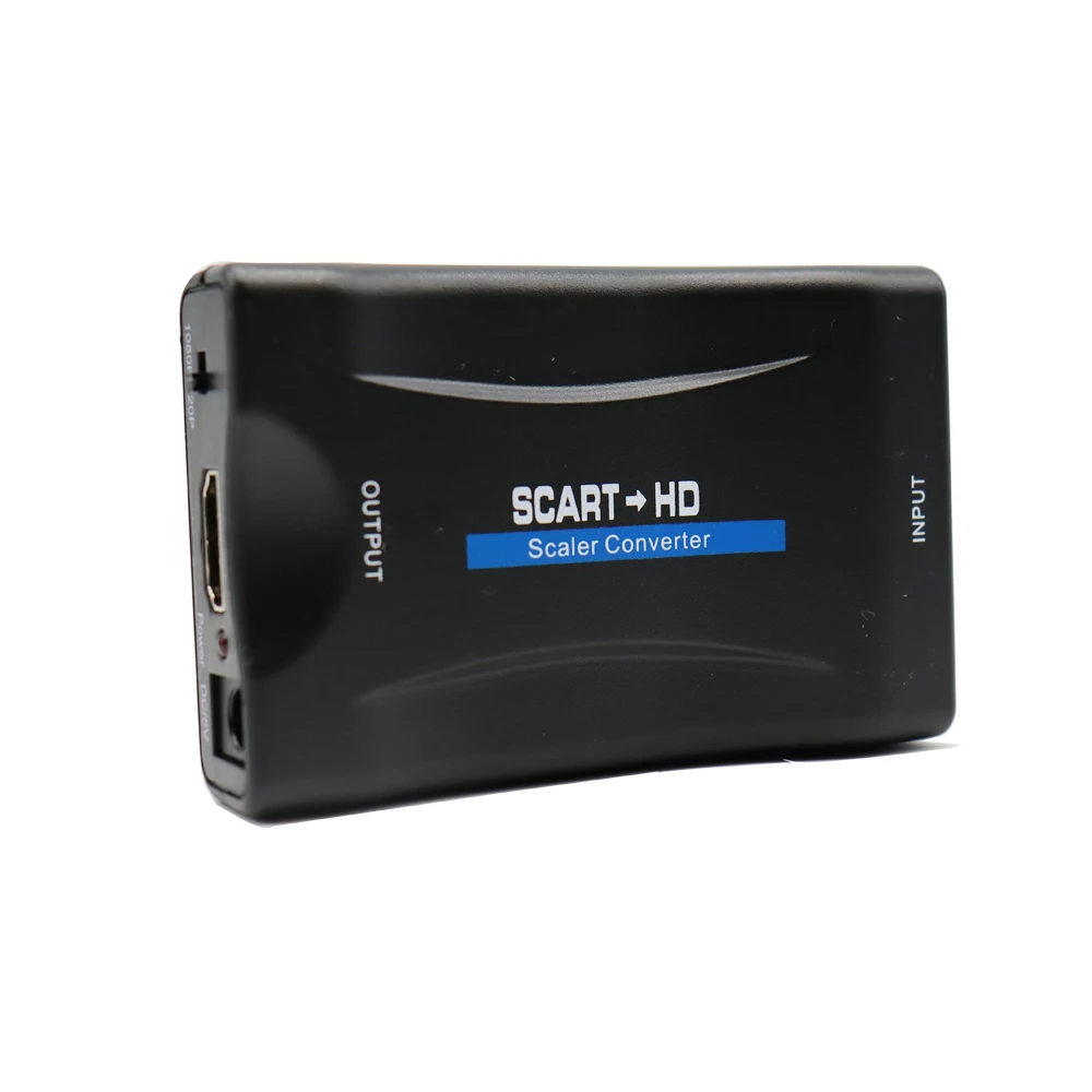 1080P SCART To HDMI-compatible Video Audio Upscale Converter Adapter for HD TV DVD for Sky Box STB Plug and Play DC Cable thumbnail 2