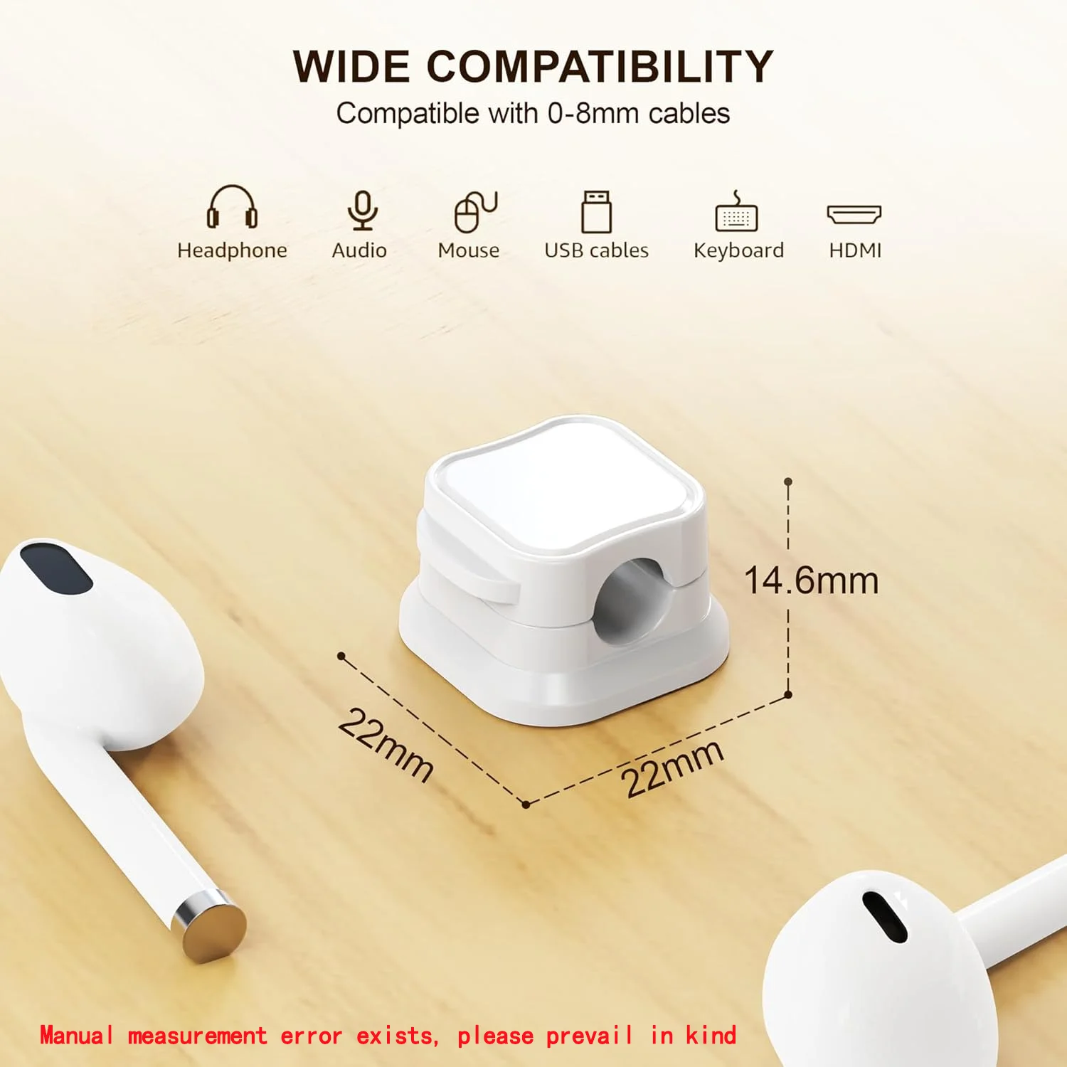6 Pieces Magnetic Cord Clip Cord Holder Cute Quirky Patterned Cord Organizer Organize Cell Phone Charging Cables For Home, Desk thumbnail 6