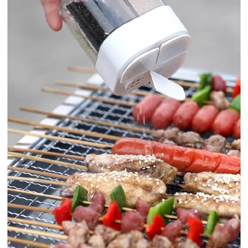 1pc Outdoor Bbq 4-In-1 Transparent Seasoning Box With Lid Pp Harmless Material Travel Camp Seal Storage Box Home Kitchen Storage thumbnail 3