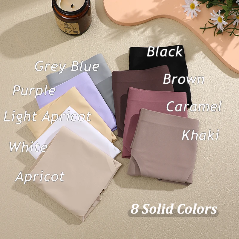 3PCS Seamless Ice Silk Panties for Women Sexy Low Rise Briefs Female Ultra Thin No Trace Underwear Ladies Breahtbale Lingerie thumbnail 4