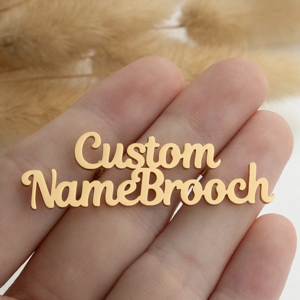Customized Name, Pin, Brooch, Custom Logo, Personalized Stainless Steel Pin, Women's And Men's Suit Badge, Father's Day Gift thumbnail 5