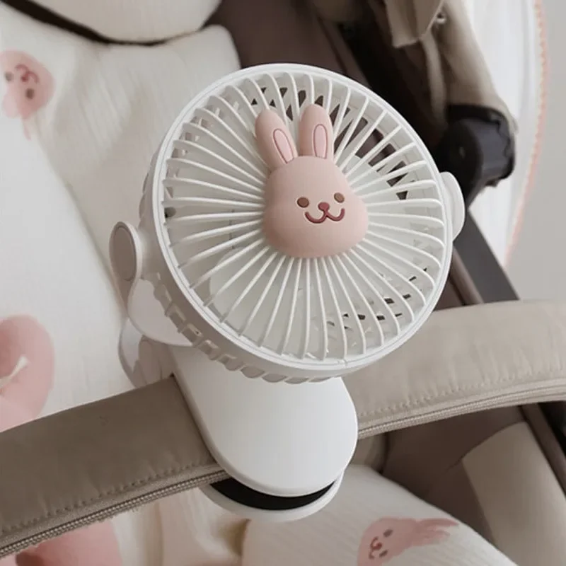 Fan for Cart Stroller Fans Portable Outdoor Fan Clip on For Baby USB Rechargeable Handheld Clip Electric Fan for Home 3 Speeds thumbnail 2