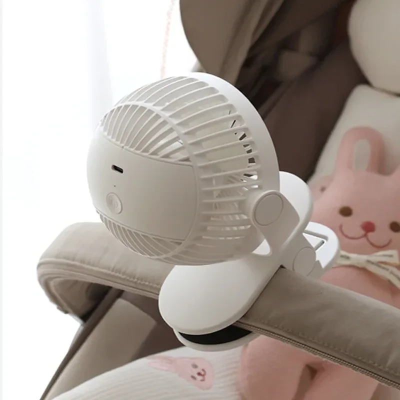 Fan for Cart Stroller Fans Portable Outdoor Fan Clip on For Baby USB Rechargeable Handheld Clip Electric Fan for Home 3 Speeds thumbnail 3
