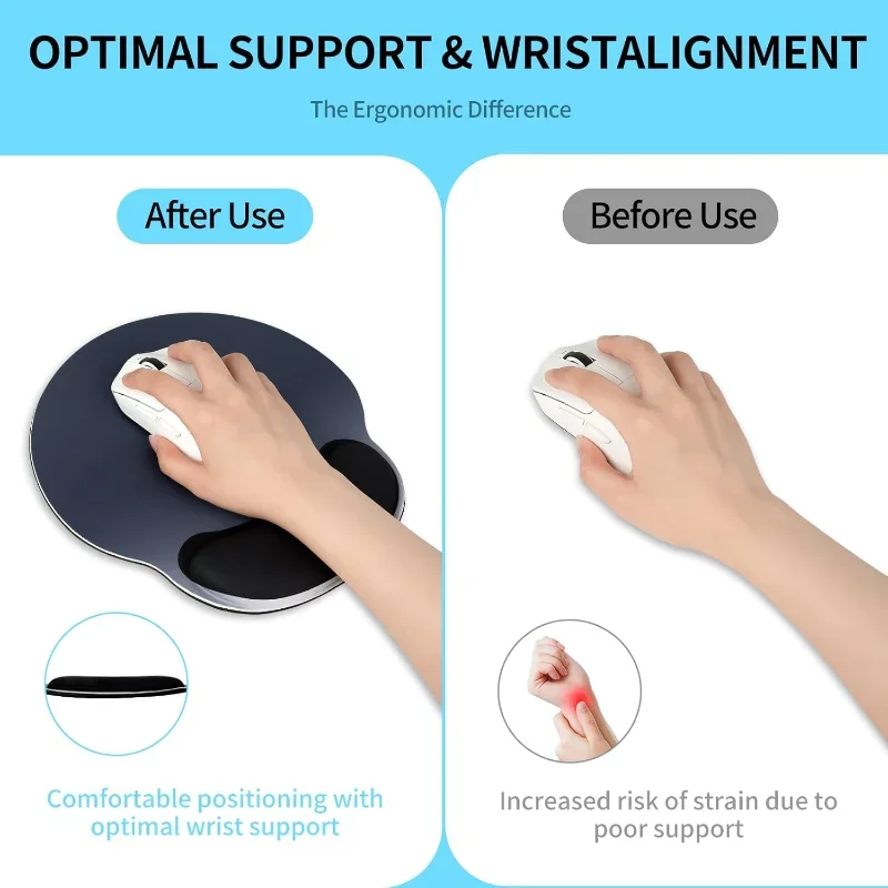 Gradient Mouse Pad Ergonomic Wrist Support Non Slip Mice Mat for Office Gaming thumbnail 3