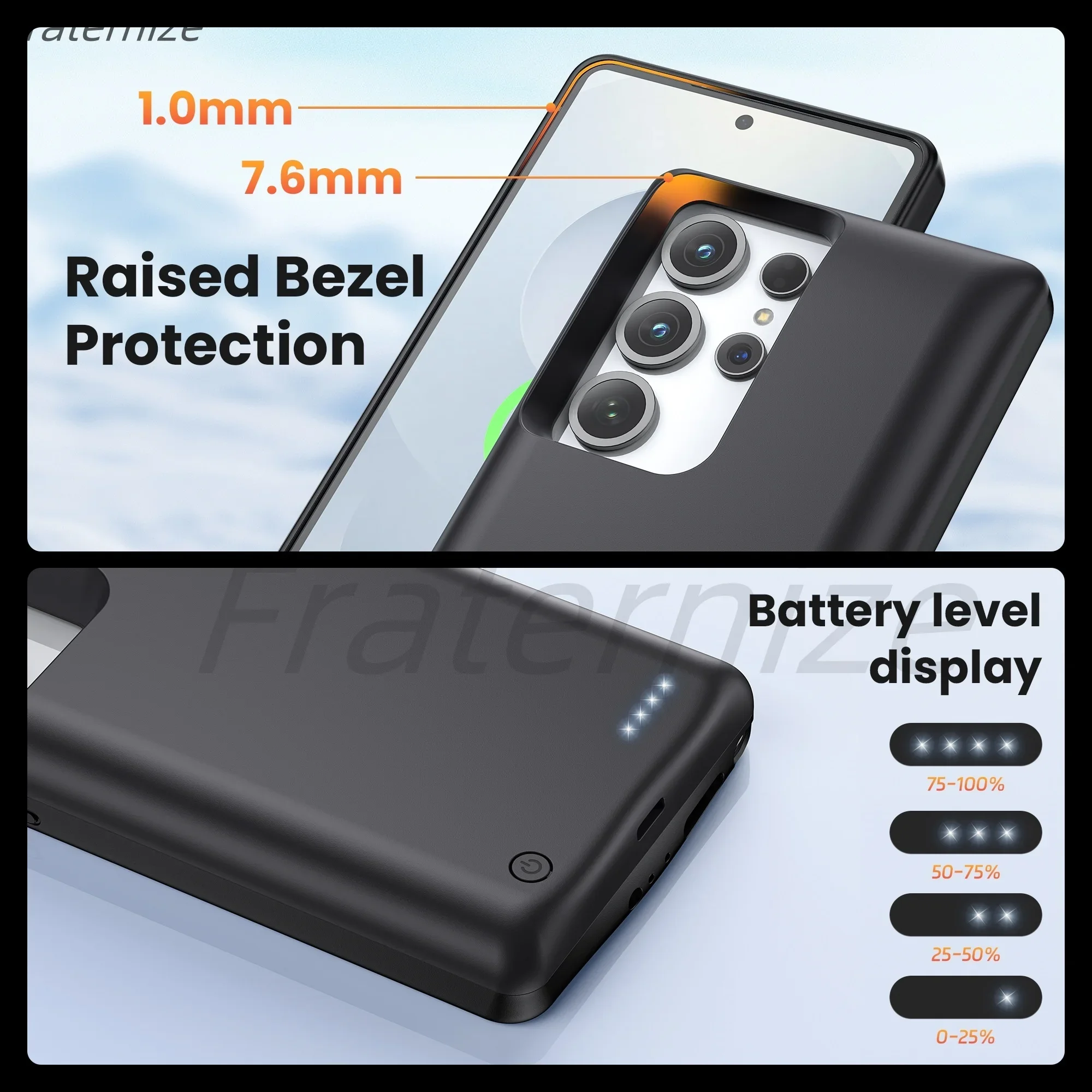 Battery Charger Case For Samsung Galaxy S22 S23 S24 S25 Ultra S25 Plus Power Bank Rechargeable Extended Charging Cover 10000mAh thumbnail 6