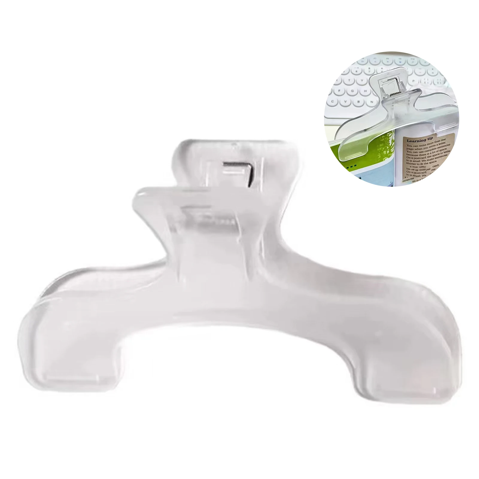 Extra Large Transparent Book Clip Plastic Page Holder for Reading Study Office Classroom Bookmark Stationery thumbnail 5