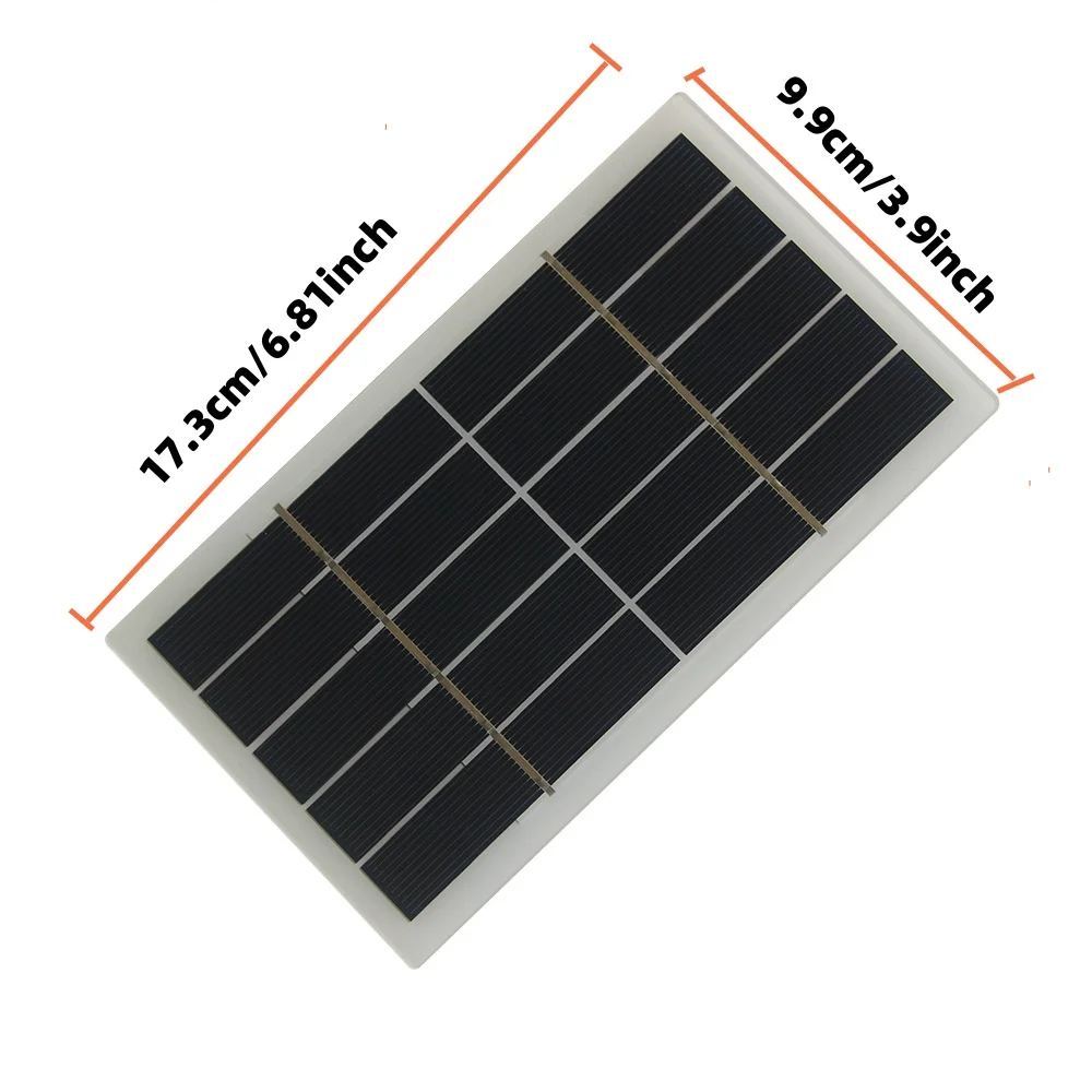 Mini Solar System 10W 5V Polysilicon Solar Panel with clip DIY Module Solar Cells For Outdoor Camping Hiking CCTV Camera Battery thumbnail 3