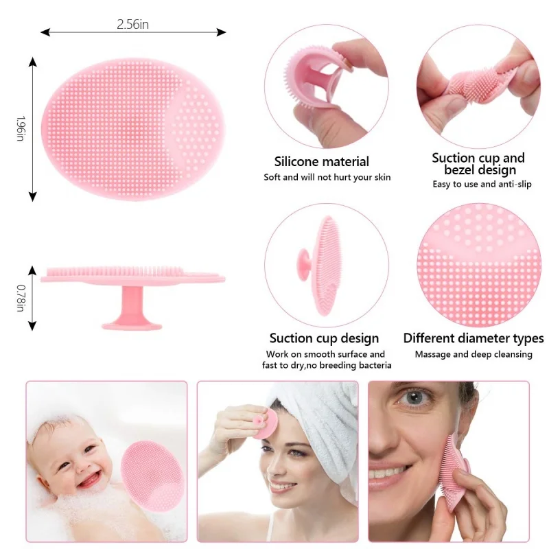 4pcs Silicone Face Brush Set DIY Facial Mask Mud Applicator Manual Soft Facial Cleansing Pore Exfoliator Beauty Makeup Tools thumbnail 6