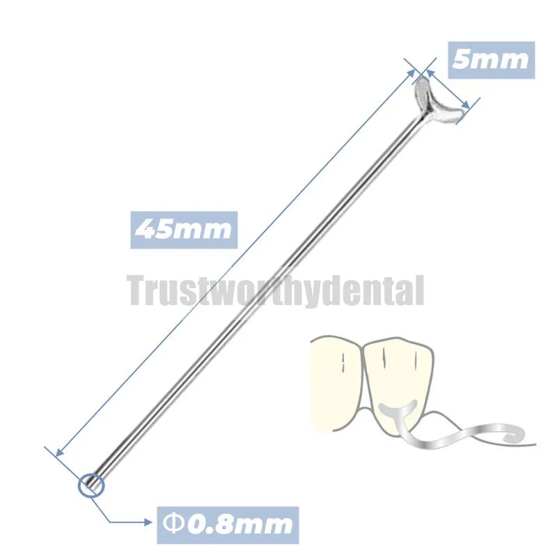 0.8mm Dental J Clasp Ball Retainer Roach Orthodontic Oblique Bar Y-Type Denture ScheuTeeth Position Hold thumbnail 6