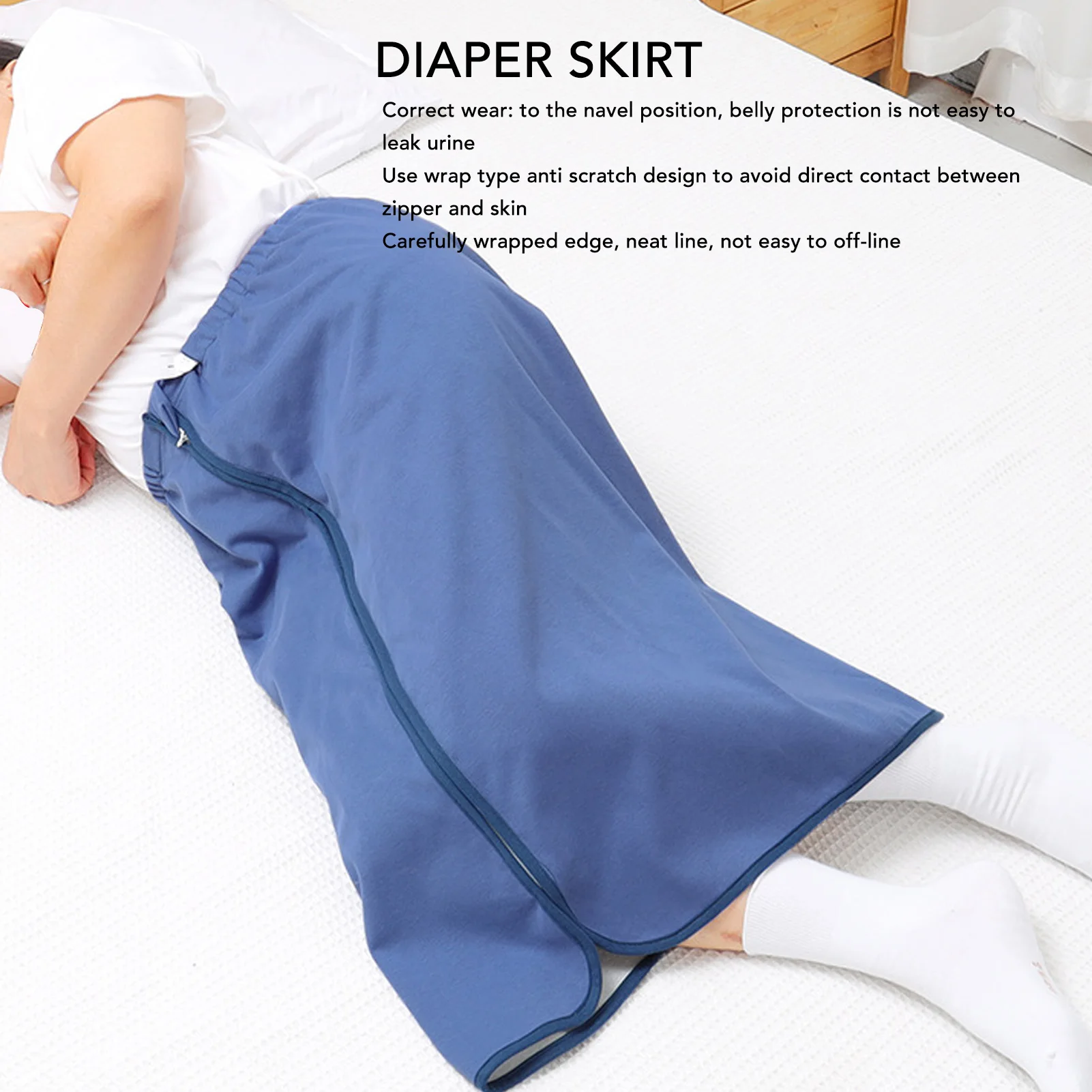 Washable Diaper Skirt for Elderly Adult Care Menstrual Protection Waterproof Leak Proof Urine Pads Humidity Absorption Diaper thumbnail 2