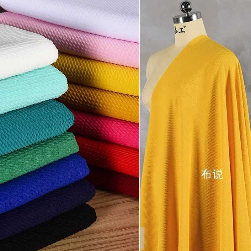 Diagonal Air Layer Knitted Jacquard Bubble Fabric for Fashion Clothing Designer Handmade DIY Apparel Diy Sewing Cloth By Meter