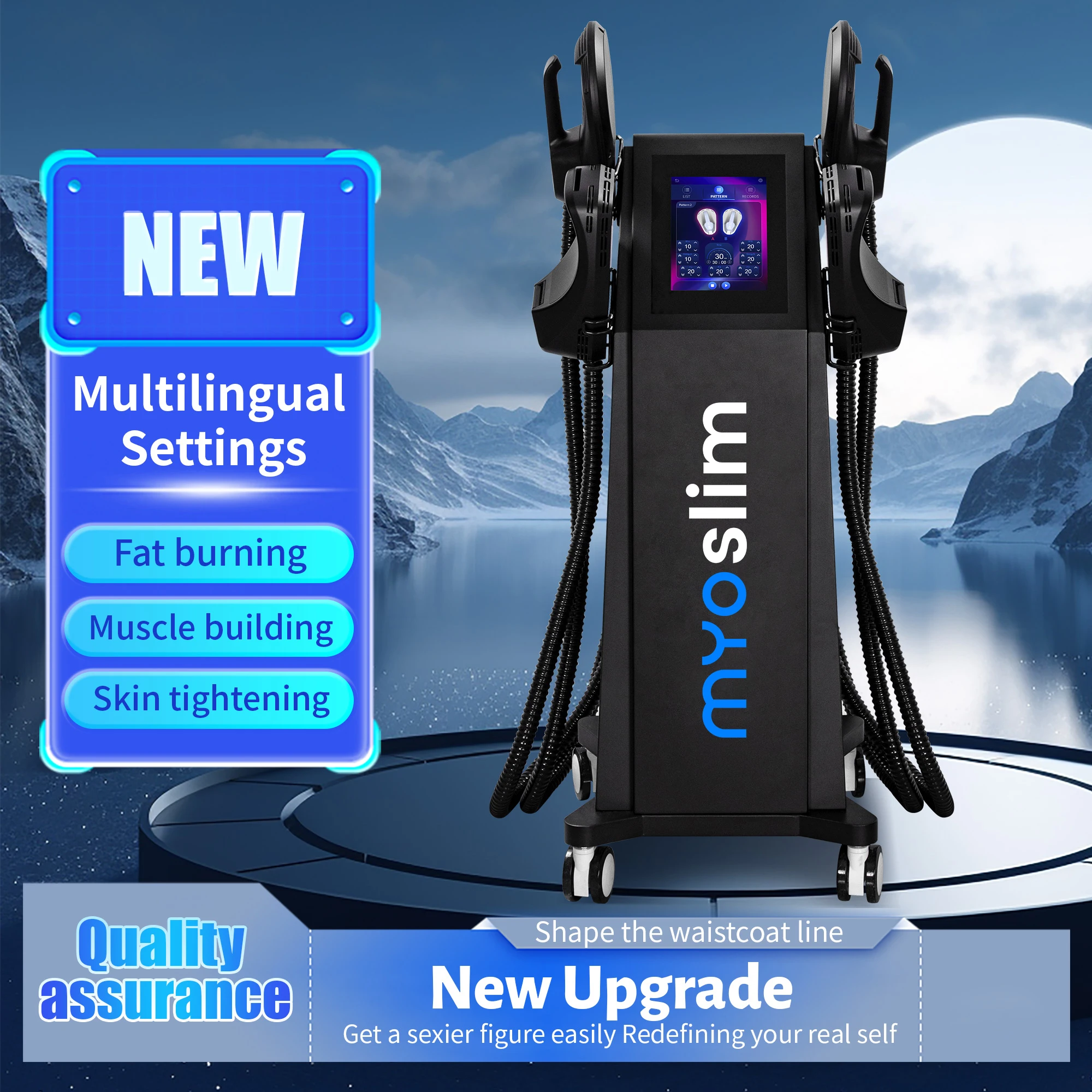 Myoslim Ems Body Sculpt Machine 15T 6500W EMS Neo Rf Sculpting Fat Slimming Burning Muscle Stimulation Electromagnetic Therapy thumbnail 2