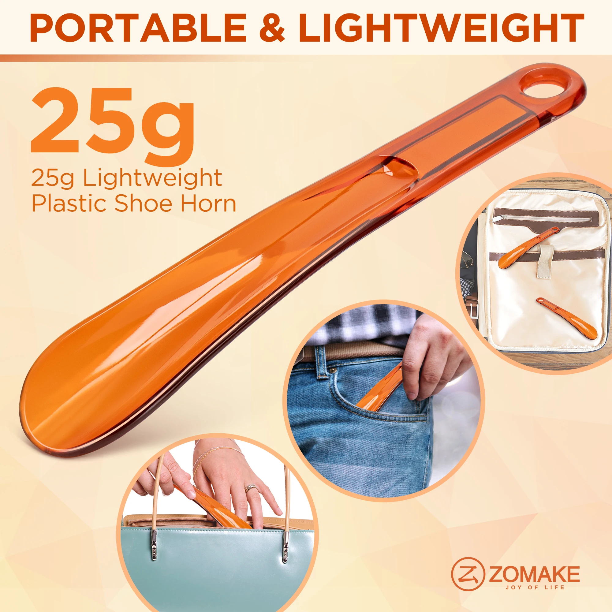 Plastic Shoe Horns 7.3 Inch portable Travel Spoon Shoe Horn Snap-Proof Flexible Shoe Lifter for Men Women kids older Shoe Tools thumbnail 5
