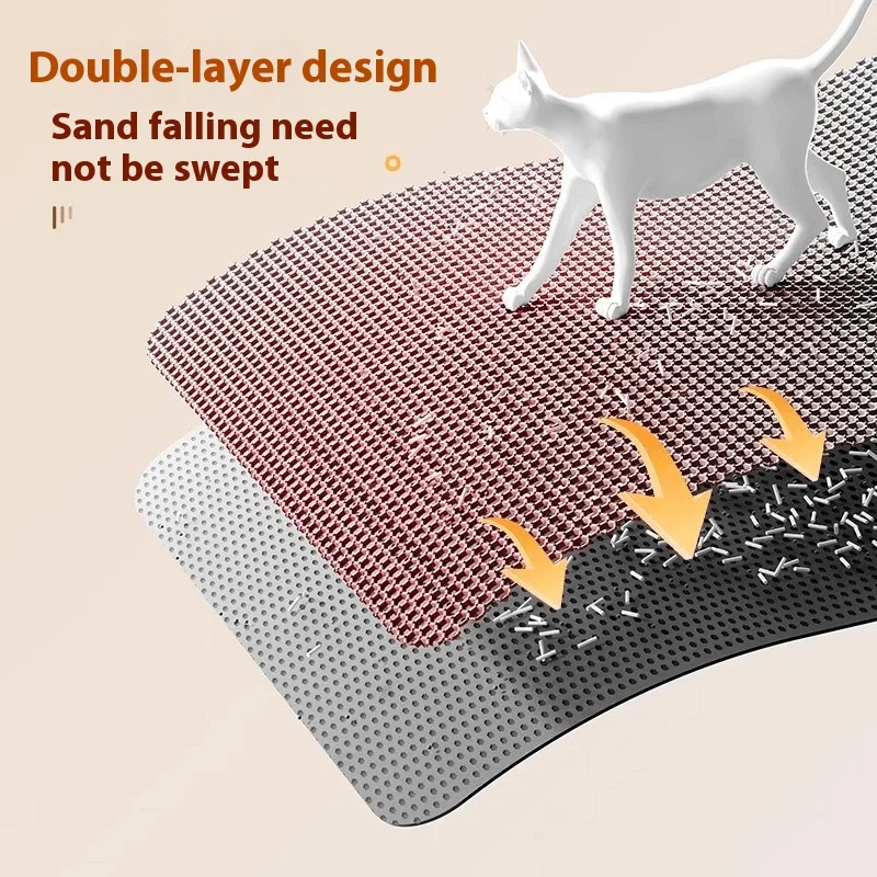 Extra Large Cat Litter Mat Heavy Duty Waterproof 2 Layer Non Slip Washable Pet Floor Protector Litter Box Sand Stopper thumbnail 2