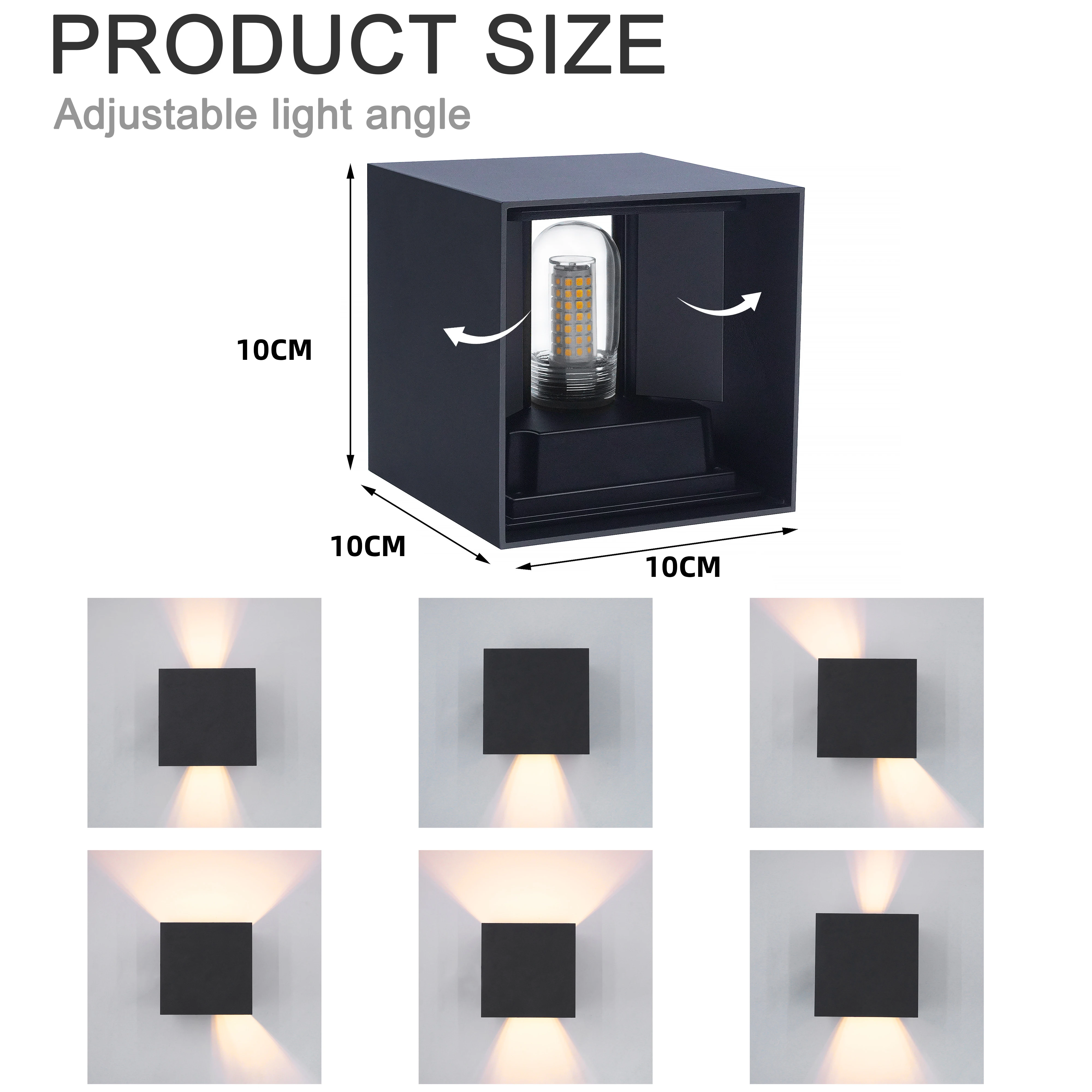 Modern LED Wall Lamp Waterproof IP65 Aluminum LED Wall Light Outdoor Indoor G9 Replaceable Bulb for Living Room Bedroom Hallway thumbnail 4