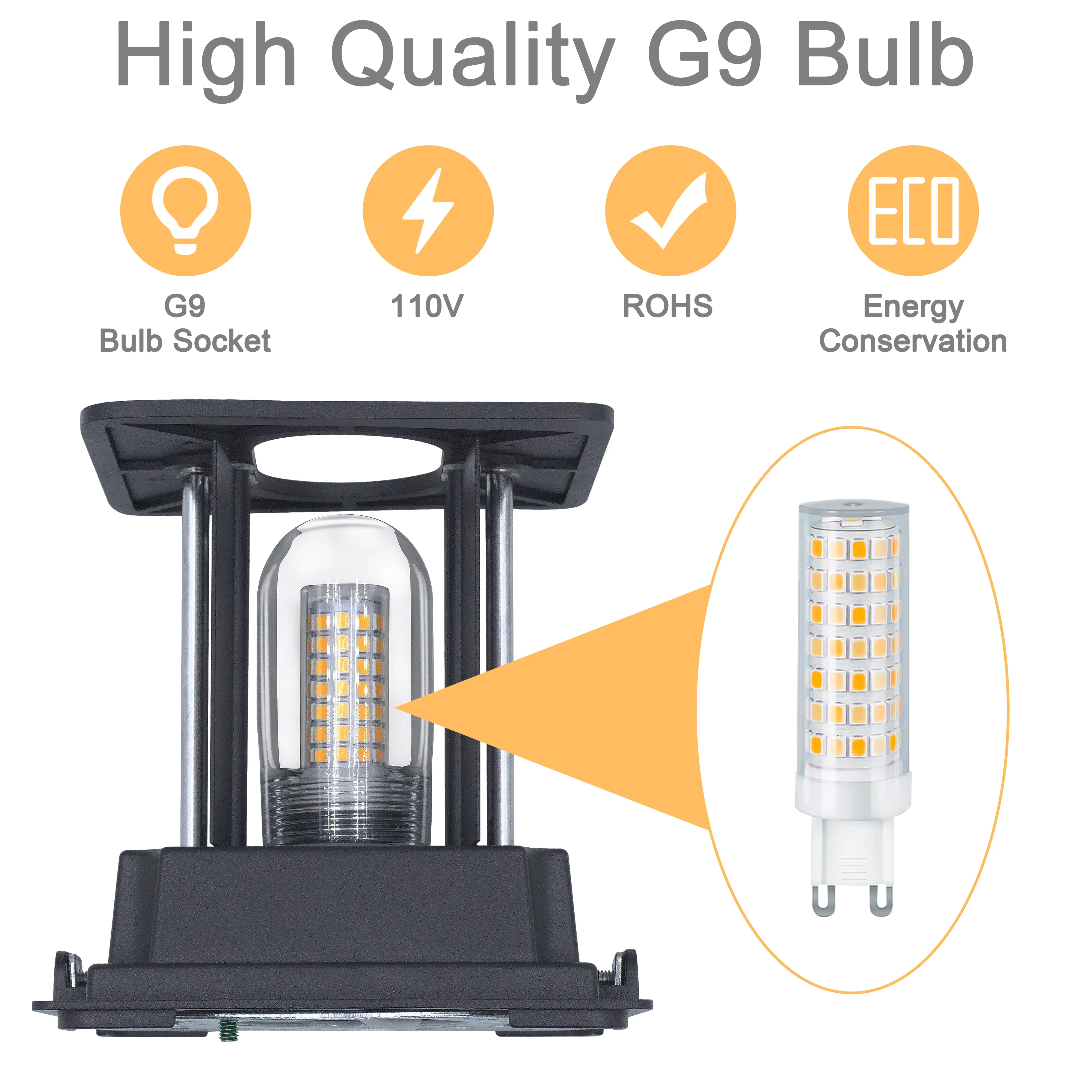Modern LED Wall Lamp Waterproof IP65 Aluminum LED Wall Light Outdoor Indoor G9 Replaceable Bulb for Living Room Bedroom Hallway thumbnail 5