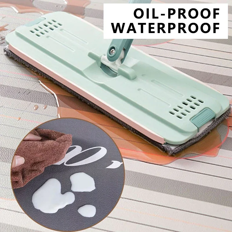 Kitchen Floor Mat Waterproof Oil-proof Carpet Pvc Leather Non-slip Foot Mats Solid Color Long Rug שטיח למטבח Alfombras thumbnail 4
