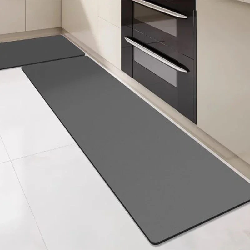 Kitchen Floor Mat Waterproof Oil-proof Carpet Pvc Leather Non-slip Foot Mats Solid Color Long Rug שטיח למטבח Alfombras