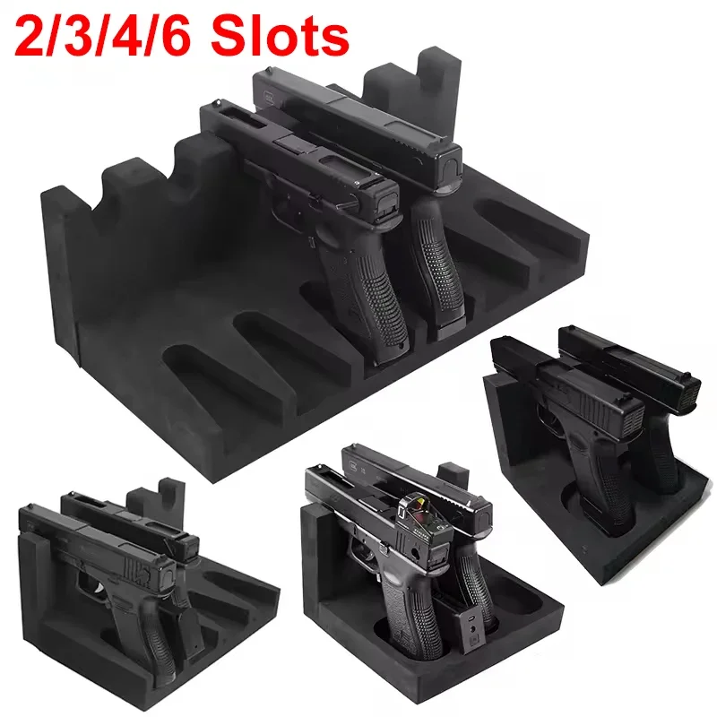 Rifle & Shotgun Gun Rack Gun Cabinet Storage Wall Mount Holder 6/4/3/2 Slots Pistol Rack Handgun Organizer Tactical Accessories thumbnail 3