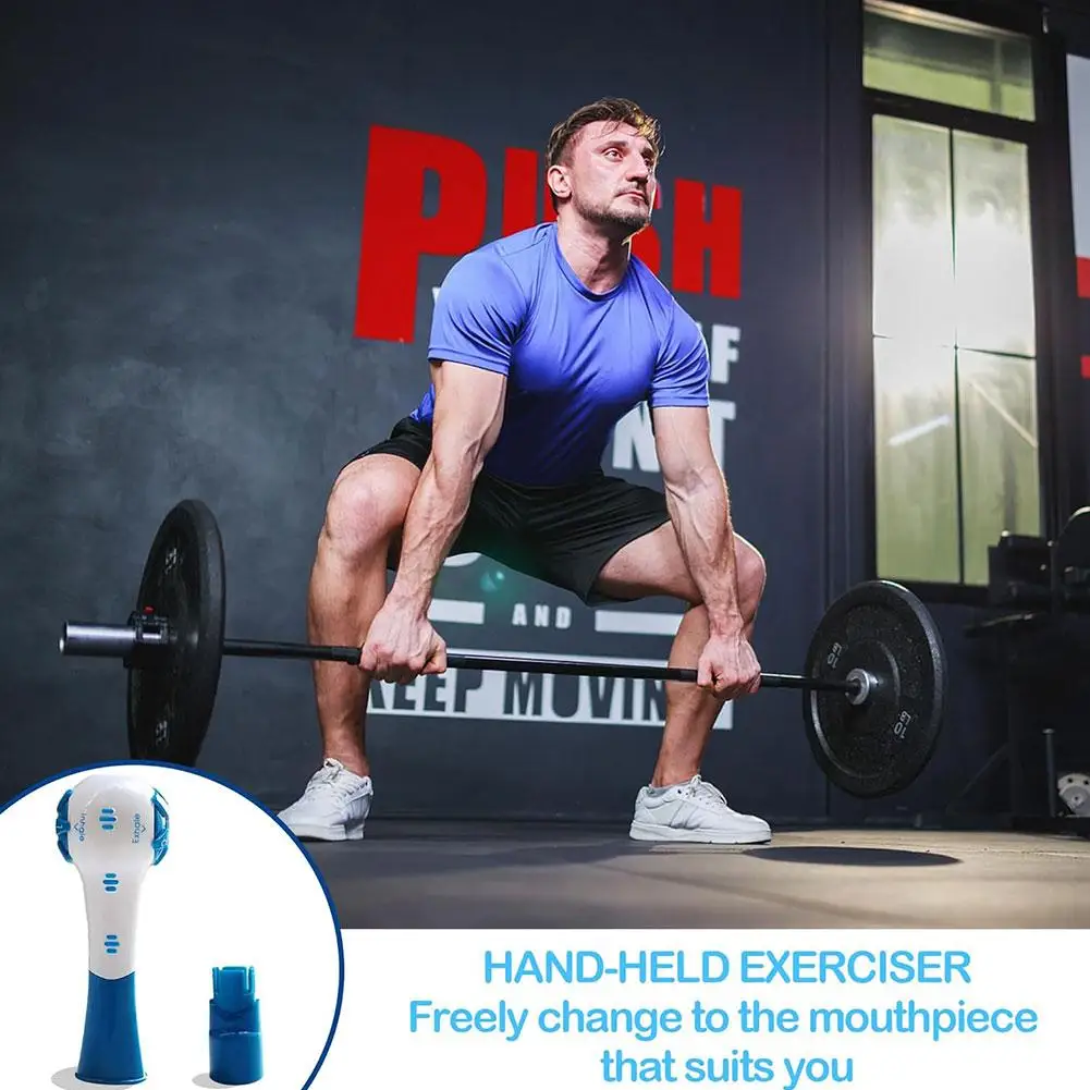 Breathing Trainer Adjustable Resistance Handheld Lung Expansion Training Tool Increase Lung Capacity Running Abdominal Exerciser thumbnail 5