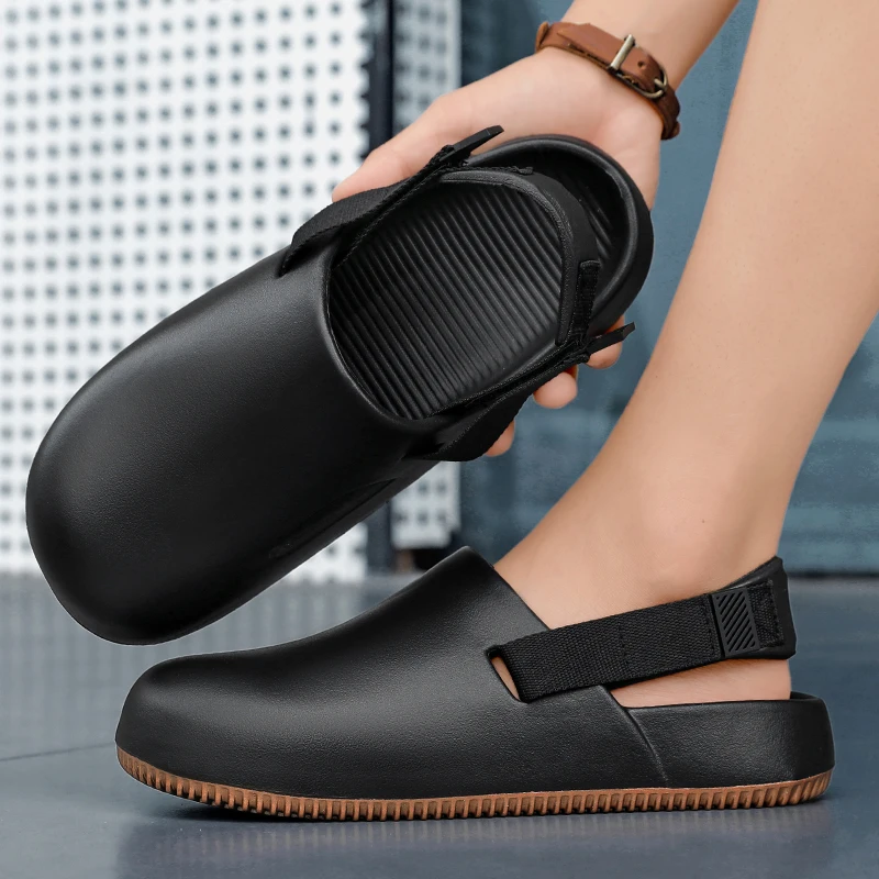 Summer Men Slippers Platform Outdoor Beach Sandals Clogs Quick Dry Non-Slip Indoor Slides Bathroom Shoe Couple Casual Loafers 45 thumbnail 2