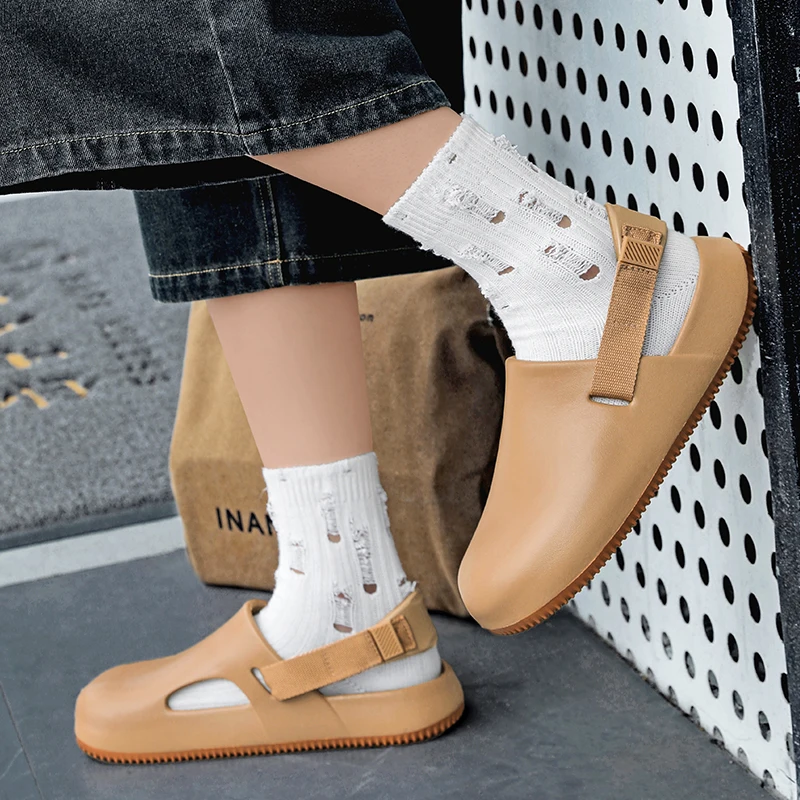 Summer Men Slippers Platform Outdoor Beach Sandals Clogs Quick Dry Non-Slip Indoor Slides Bathroom Shoe Couple Casual Loafers 45 thumbnail 4