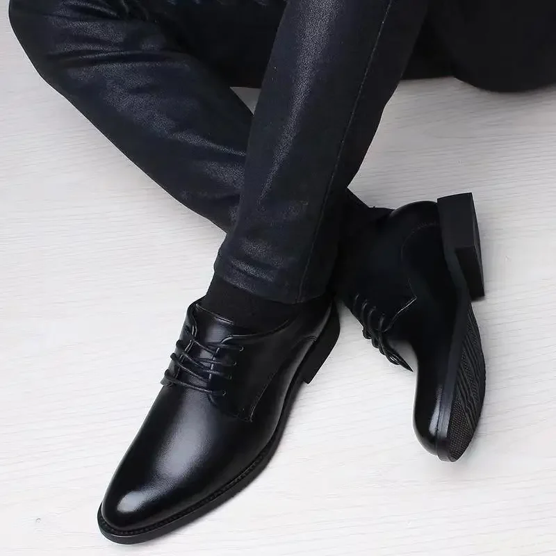 2025 new Fashionable versatile Men Shoes Heightening Shoes Spring  British Casual Business flats Casual comfortable Shoes thumbnail 3