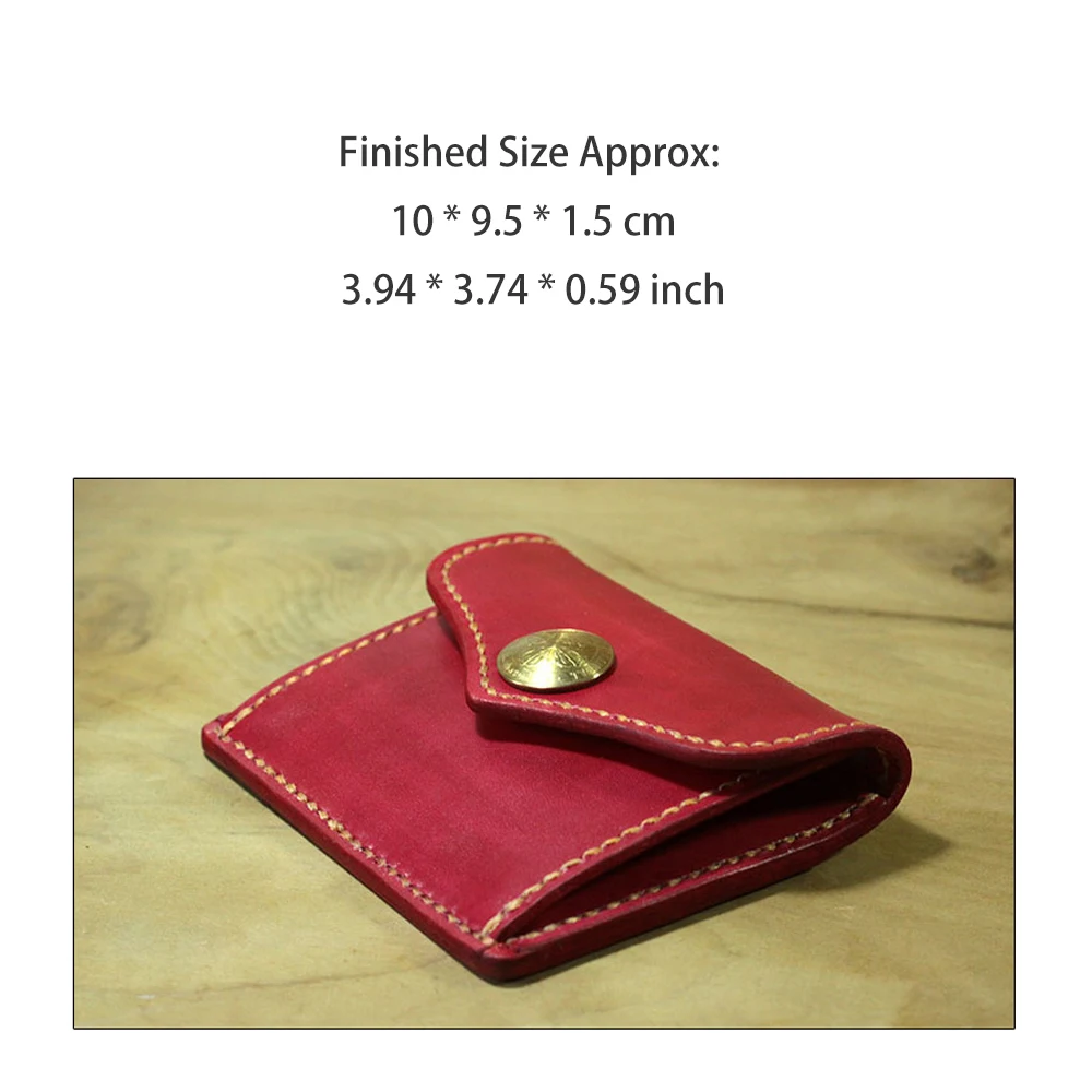 DIY Leather Wallet Crafting Template– 1set Kraft Paper Pattern for Handmade Card Holder, Precise Cutout Drawing Stencil Mold thumbnail 5