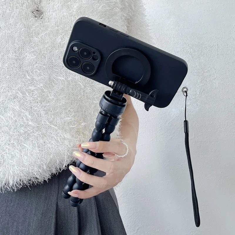 for Magsafe Magnetic Tripods for Mobile Phone Tripod Smartphone Monopod Universal Stand Octopus Mini Tripod for Phone Holder thumbnail 5