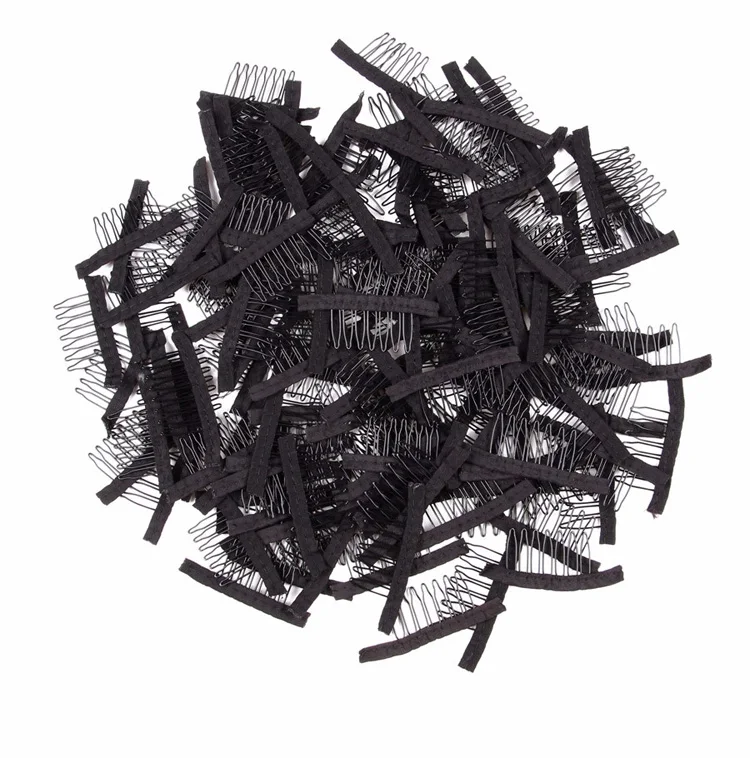 AliLeader 7 Teeth 6 Teeth Black Color Wig Comb Clips Metal Hair Extensions Combs for Making Wigs Ponytail Hair Bun Accessories thumbnail 2