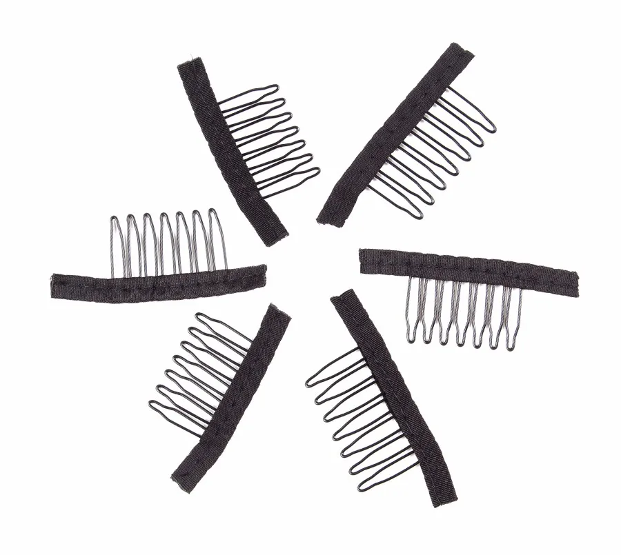 AliLeader 7 Teeth 6 Teeth Black Color Wig Comb Clips Metal Hair Extensions Combs for Making Wigs Ponytail Hair Bun Accessories thumbnail 3