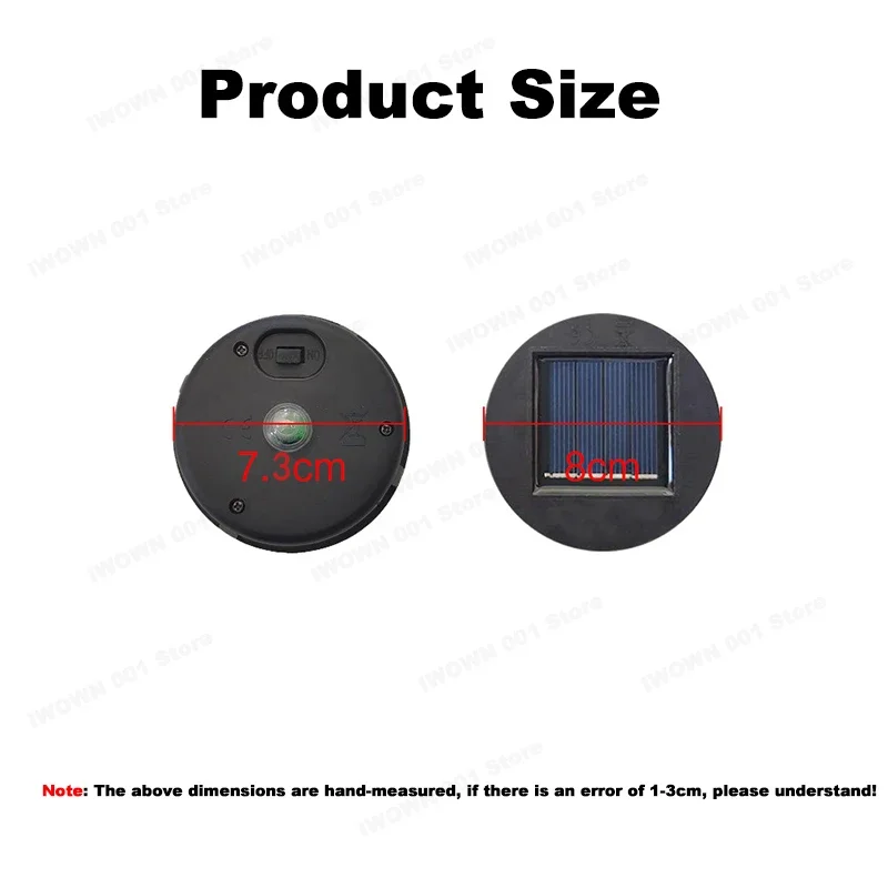 Waterproof Solar Cell Box for Projection Lanterns 8cm Diameter Outdoor Garden Decor Easy Install Solar Light Accessory Luz Solar thumbnail 6