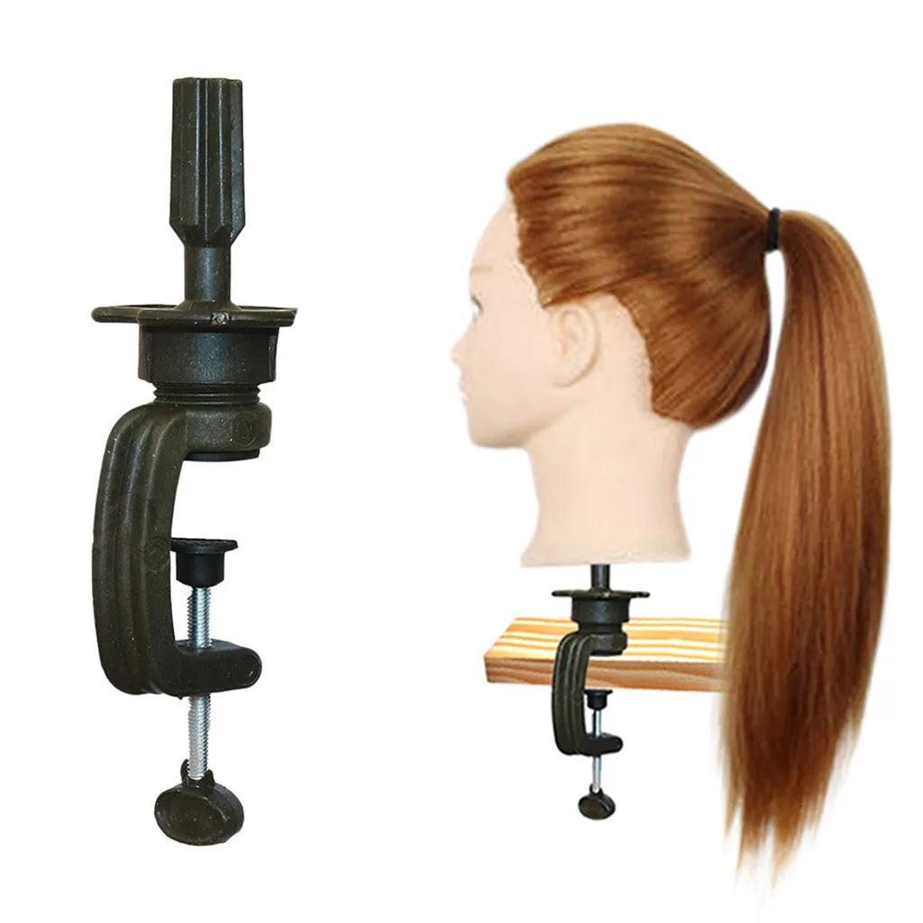1/2/3/5/10PC Plastic Material Hair Accessory Tools Mini Wig Head stand Table Clamp Training Mannequin wig Head Holder Adjustable thumbnail 3