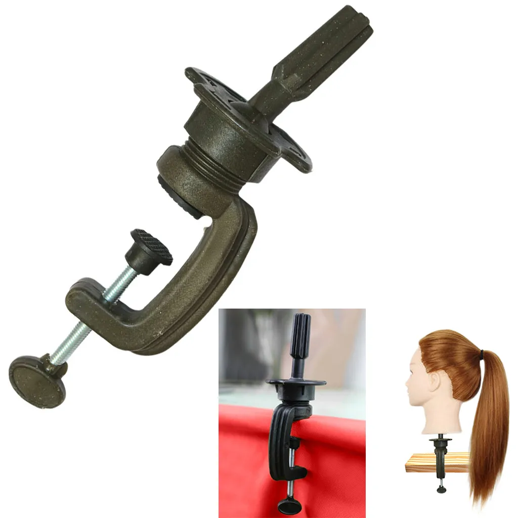 1/2/3/5/10PC Plastic Material Hair Accessory Tools Mini Wig Head stand Table Clamp Training Mannequin wig Head Holder Adjustable thumbnail 4