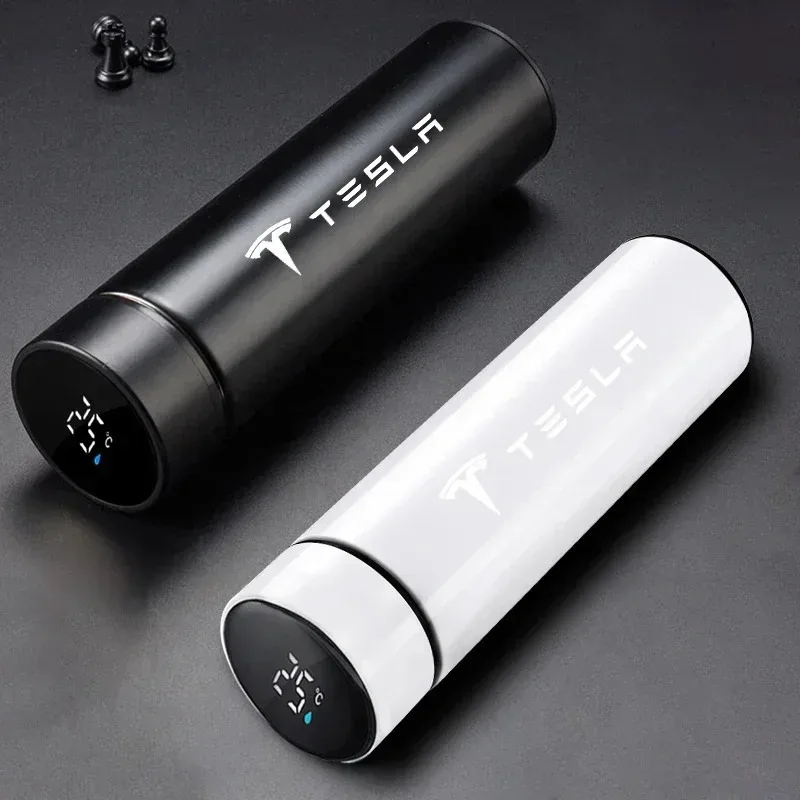 500mI Auto Digital Intelligent Thermos Cup For Tesla Model 3 X S Y P100D SpaceX Car Digital Smart Thermos Cup Auto Accessories thumbnail 2